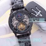 New 2019 Clone Vacheron Constaintin Patrimony Black Hollow Dial Black Stainelss Steel Watch